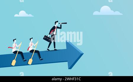 Business teamwork to achieve success together concept. Stock Vector