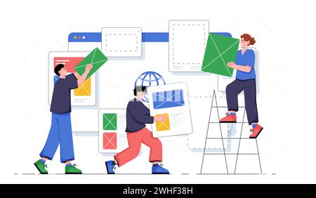 Create web page design vector Stock Vector