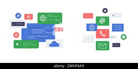 Programing and communication vector concept Stock Vector