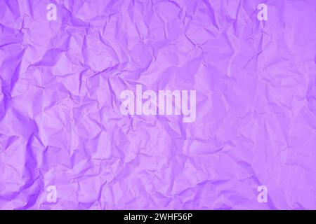 Purple Crumpled Paper Color Texture for Abstract Background. Stock Photo