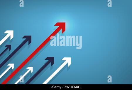 Success concept, business growth with arrow symbol Stock Vector