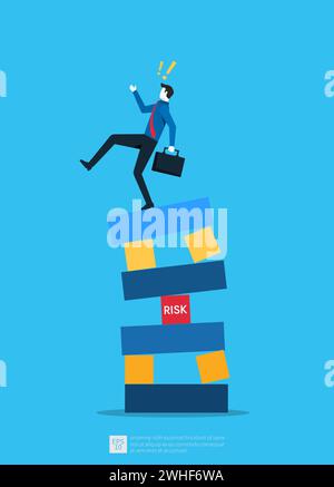 Risk in business concept vector illustration. Stock Vector