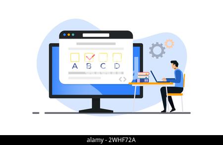 Online business concept with laptop and screen buy. Online shopping on website for digital marketing symbol Stock Vector