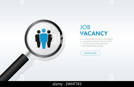 Job vacancy concept. Minimal business recruiting announcement. Stock Vector
