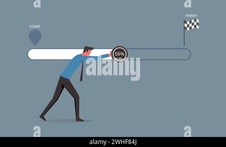 Progress, process indicator with 4 step. Progress bar, preloader ...