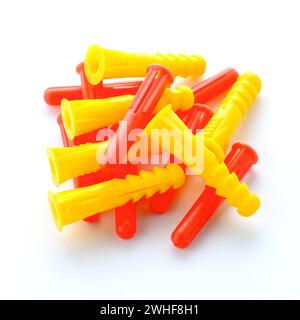 Colorful plastic dowels Stock Photo