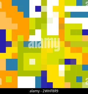 Pixel abstract background. Eco colours pattern. Mosaic from square. Stock Vector