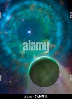 Planetary Nebula Artwork Stock Photo
