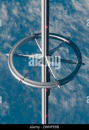 Artwork of a Space Elevator Stock Photo