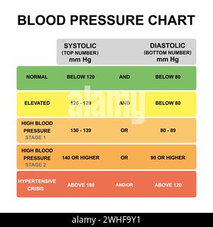 Blood pressure chart, illustration Stock Photo