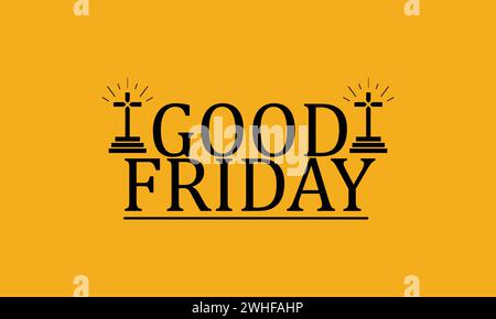 Good Friday Stylish Text illustration design Stock Vector