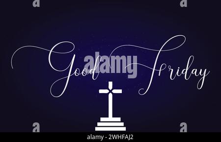 Good Friday Stylish Text illustration design Stock Vector
