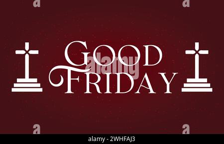 Good Friday Stylish Text illustration design Stock Vector