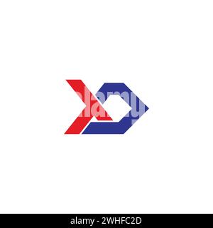 letter td arrow geometric simple logo vector Stock Vector