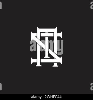letter ms tall font simple logo vector Stock Vector