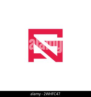 letter ag linked square geometric logo vector Stock Vector