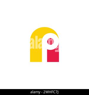 letter pi colorful fun geometric logo vector Stock Vector