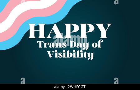 Trans Day Of Visibility Text Desig Stock Vector
