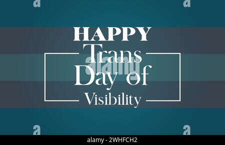Trans Day Of Visibility Text Desig Stock Vector