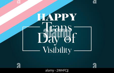 Trans Day Of Visibility Text Desig Stock Vector