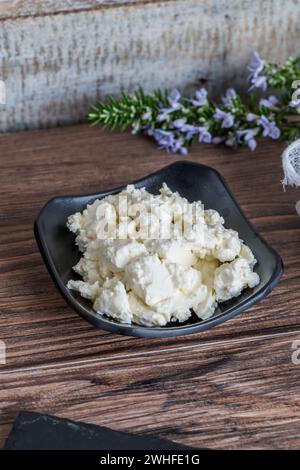 Bowl of cream cheese Stock Photo