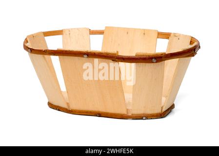 Wicker Basket Isolated Stock Photo