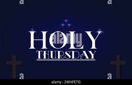 Holy Thursday Stylish Text Design Stock Vector