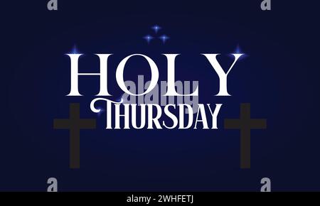 Holy Thursday Stylish Text Design Stock Vector