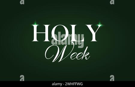 Holy Week Text Design And Gradient background Stock Vector
