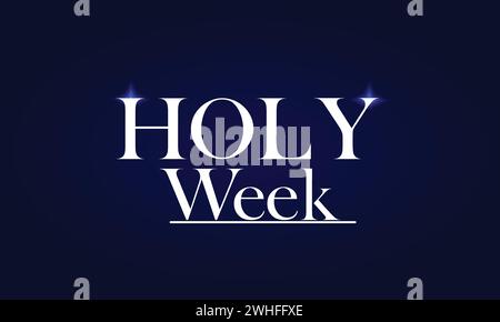 Holy Week Text Design And Gradient background Stock Vector