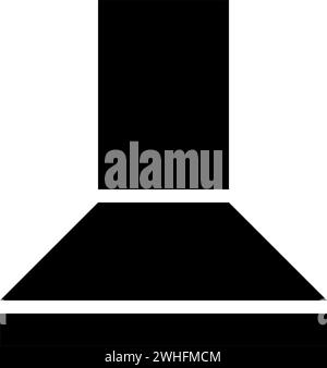 Hood for the kitchen kitchen cooker domestic appliances icon black color vector illustration image flat style simple Stock Vector