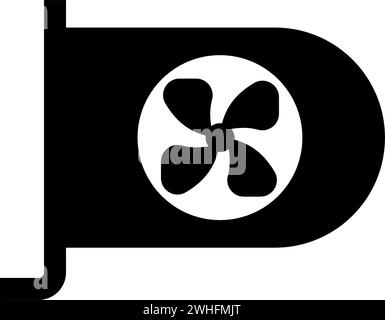 Graphic card GPU PC personal computer hardware components icon black color vector illustration image flat style simple Stock Vector