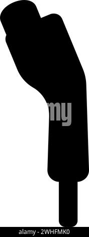 Electric car charger charging plug Ev icon black color vector illustration image flat style simple Stock Vector