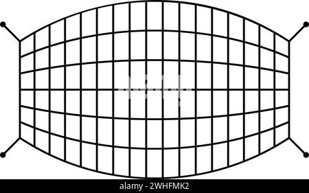 Black fisherman rope net vector seamless texture isolated on white ...