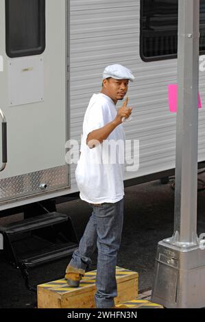 Manhattan, United States Of America. 25th Sep, 2007. SMG Terrence Howard Fighting 092607 08 EXCLUSIVE COVERAGE NEW YORK - SEPTEMBER 26, 2007: Actor Terrence Howard on the set of his new movie 'Fighting', on September 26, 2007 in New York City. People; Terrence Howard Credit: Storms Media Group/Alamy Live News Stock Photo