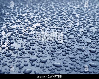 Drops of water on a shiny surface Stock Photo