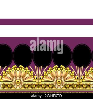 beautiful Digital border Design vector Artwork for textile print For Digital printing. Design for cover, fabric, textile, wrapping paper Stock Vector