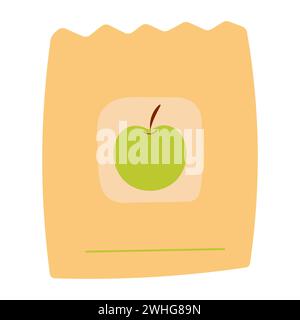 vegetable seeds packaging pack grow garden care eco colored icon element Stock Vector