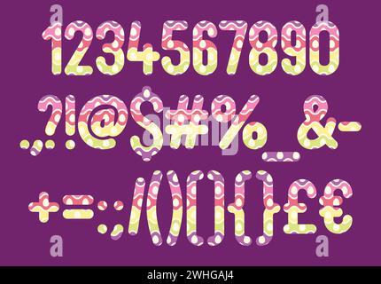 Versatile Collection of Easter Eggs Numbers and Punctuation for Various Uses Stock Vector