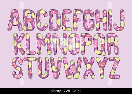 Versatile Collection of Sunny Eggs Alphabet Letters for Various Uses Stock Vector