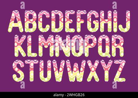 Versatile Collection of Easter Eggs Alphabet Letters for Various Uses Stock Vector