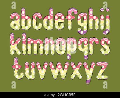 Versatile Collection of Easter Eggs Alphabet Letters for Various Uses Stock Vector