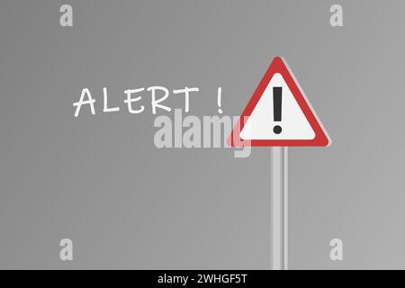 Attention sign with exclamation mark in triangle. Alert sign. Vector illustration. Stock Vector