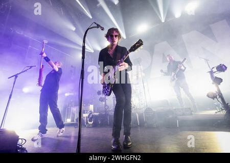 Oslo, Norway. 09th Feb, 2024. The Norwegian rock band Span performs a