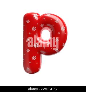 Snowflake letter R - Small 3d christmas font isolated on white ...