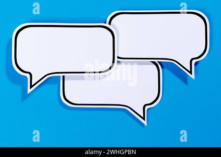 Sprechblasen mit Textfreiraum Copyspace als Kommunikation Information Business Konzept reden Stuttgart, Deutschland - 16. Januar 2024: Sprechblasen mit Textfreiraum Copyspace als Kommunikation Information Business Konzept reden in Stuttgart, Deutschland. *** Speech bubbles with text free space Copyspace as communication Information business concept talk Stuttgart, Germany January 16, 2024 Speech bubbles with text free space Copyspace as communication Information business concept talk in Stuttgart, Germany Stock Photo