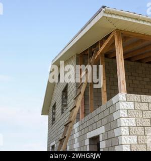 Small house are made from stone block.Then make  exterior Stock Photo