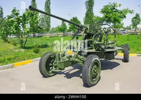 Soviet automatic anti-aircraft gun 61-K. Exhibition in N.Novgorod. Russia Stock Photo