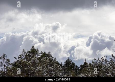 sky before storm white clouds and dark clouds Stock Photo - Alamy