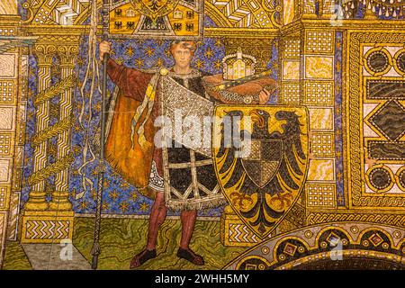 Mosaicos representando a la familia Hohenzollern Stock Photo
